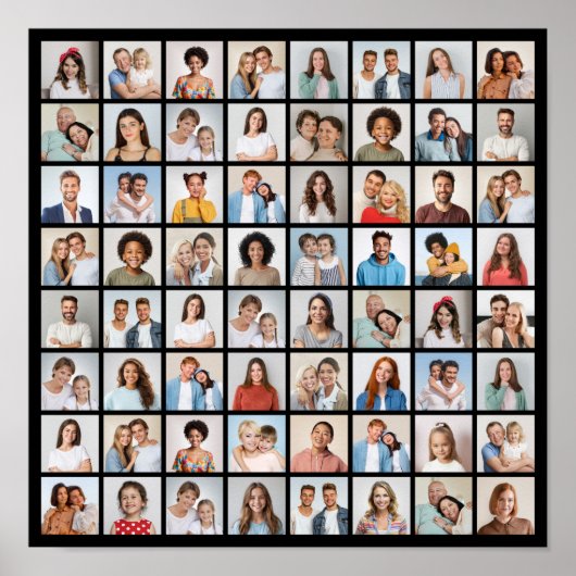 Erstellen Sie Ihre eigene 64 FotoCollage Poster (Vorne)