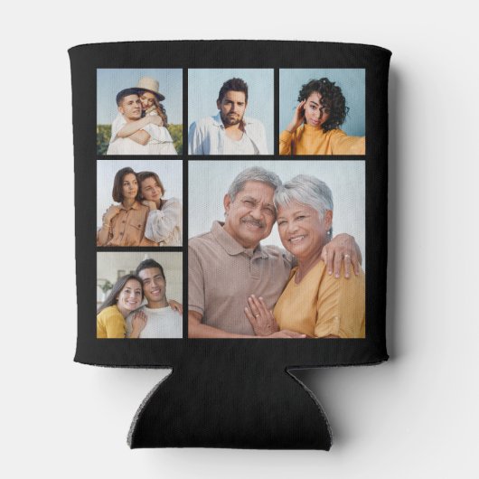 Erstellen Sie Ihre eigene 6-Bild-Collage bearbeitb Dosenkühler (Rückseite)