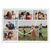 Erstellen Sie Ihre eigene 6-Bild-Collage bearbeitb Große Geschenktüte (Vorderseite)