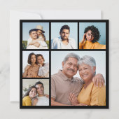 Erstellen Sie Ihre eigene 6-Bild-Collage bearbeitb Karte (Vorderseite)