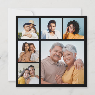 Erstellen Sie Ihre eigene 6-Bild-Collage bearbeitb Karte