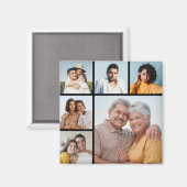 Erstellen Sie Ihre eigene 6-Bild-Collage bearbeitb Magnet (Vorderseite/Rückseite)