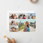 Erstellen Sie Ihre eigene 6-Bild-Collage bearbeitb Mitteilungskarte (Vorderseite/Rückseite Beispiel)