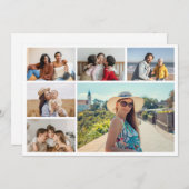 Erstellen Sie Ihre eigene 6-Bild-Collage bearbeitb Mitteilungskarte (Vorne/Hinten)