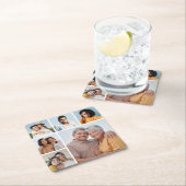 Erstellen Sie Ihre eigene 6-Bild-Collage bearbeitb Rechteckiger Pappuntersetzer (Vor Ort)