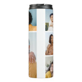 Erstellen Sie Ihre eigene 6-Bild-Collage bearbeitb Thermosbecher (Rückseite)