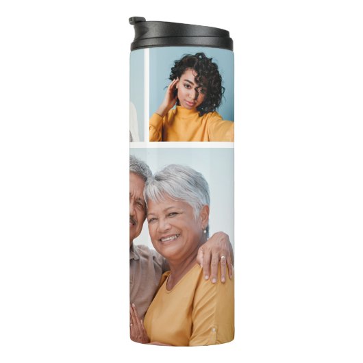 Erstellen Sie Ihre eigene 6-Bild-Collage bearbeitb Thermosbecher (Nach rechts gedreht)