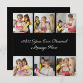 Erstellen Sie Ihre eigene 6-Foto-Collage Hinzufüge Einladung (Vorne/Hinten)