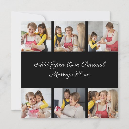 Erstellen Sie Ihre eigene 6-Foto-Collage Hinzufüge Einladung (Vorderseite)