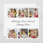 Erstellen Sie Ihre eigene 6-Foto-Collage Hinzufüge Einladung (Vorne/Hinten)