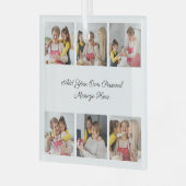 Erstellen Sie Ihre eigene 6-Foto-Collage Hinzufüge Ornament Aus Glas (Vorderseite links)