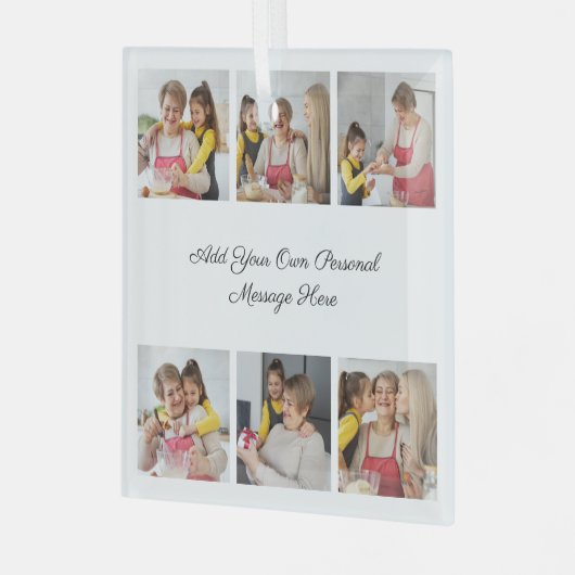Erstellen Sie Ihre eigene 6-Foto-Collage Hinzufüge Ornament Aus Glas (Vorderseite links)