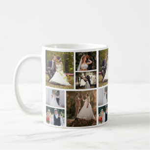 Erstellen Sie Ihre eigene 6-Foto-Hochzeitskollekti Kaffeetasse