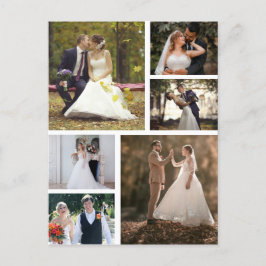 Erstellen Sie Ihre eigene 6-Foto-Hochzeitskollekti Postkarte