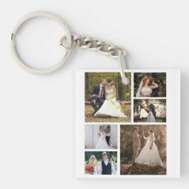 Erstellen Sie Ihre eigene 6-Foto-Hochzeitskollekti Schlüsselanhänger