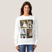 Erstellen Sie Ihre eigene 6-Foto-Hochzeitskollekti Sweatshirt (Vorne ganz)