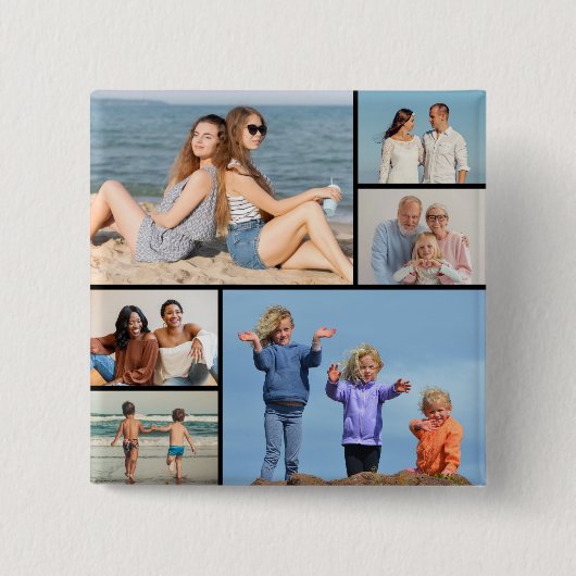 Erstellen Sie Ihre eigene 6 FotoCollage Button (Vorderseite)