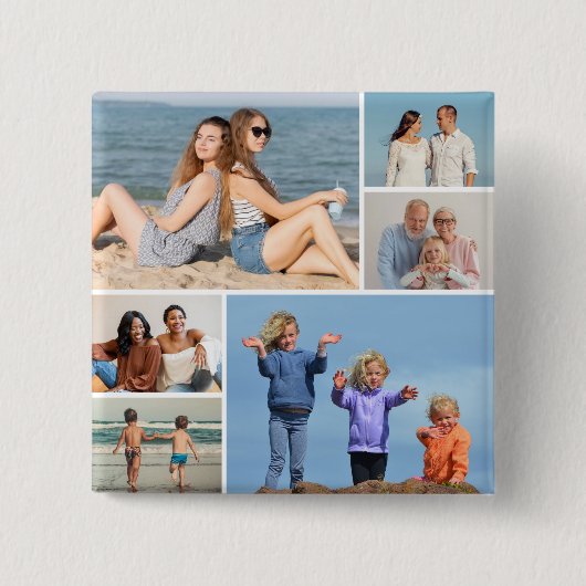 Erstellen Sie Ihre eigene 6 FotoCollage Button (Vorderseite)