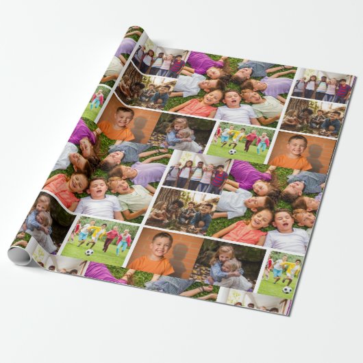 Erstellen Sie Ihre eigene 6 FotoCollage Geschenkpapier (Ungerollt)