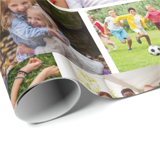 Erstellen Sie Ihre eigene 6 FotoCollage Geschenkpapier (Rolleneckpunkt)