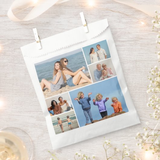 Erstellen Sie Ihre eigene 6 FotoCollage Geschenktütchen (Ausgeschnitten)