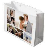 Erstellen Sie Ihre eigene 6 FotoCollage Große Geschenktüte (Rückseite Schrägansicht)