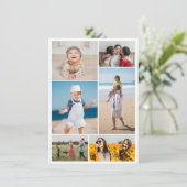 Erstellen Sie Ihre eigene 6 FotoCollage Karte (Stehend Vorderseite)