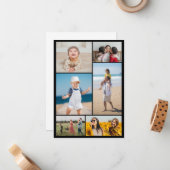 Erstellen Sie Ihre eigene 6 FotoCollage Mitteilungskarte (Vorderseite/Rückseite Beispiel)