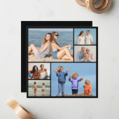 Erstellen Sie Ihre eigene 6 FotoCollage Mitteilungskarte (Vorderseite/Rückseite Beispiel)