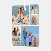 Erstellen Sie Ihre eigene 6 FotoCollage Ornament Aus Metall (Vorderseite links)