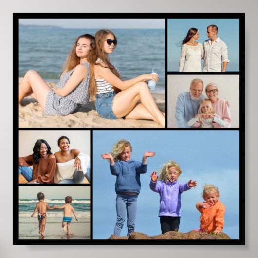 Erstellen Sie Ihre eigene 6 FotoCollage Poster (Vorne)