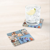 Erstellen Sie Ihre eigene 6 FotoCollage Rechteckiger Pappuntersetzer (Vor Ort)