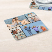 Erstellen Sie Ihre eigene 6 FotoCollage Rechteckiger Pappuntersetzer (angewinkelt)