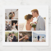 Erstellen Sie Ihre eigene 6 FotoCollage Schaumweinetikett (Einzelnes Label)