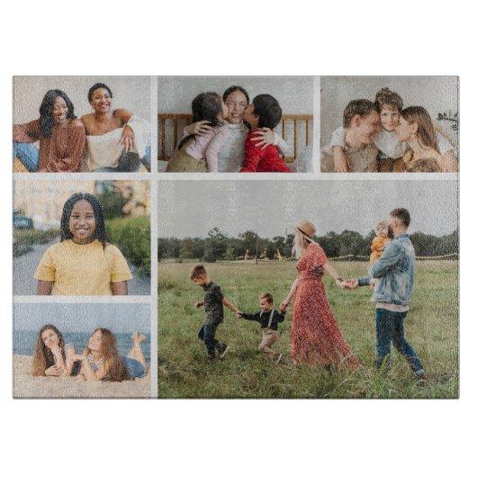 Erstellen Sie Ihre eigene 6 FotoCollage Schneidebrett (Vorderseite)