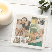 Erstellen Sie Ihre eigene 6 FotoCollage Steinuntersetzer