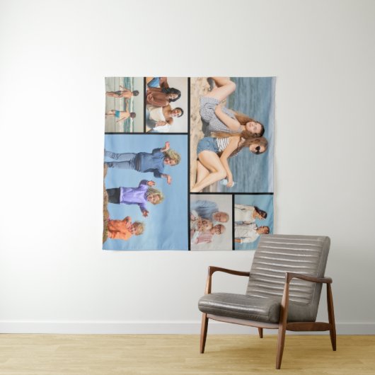 Erstellen Sie Ihre eigene 6 FotoCollage Wandteppich (Beispiel (Horizontal))