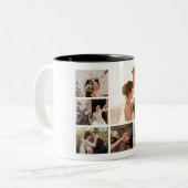 Erstellen Sie Ihre eigene 6 FotoCollage Zweifarbige Tasse (Vorderseite Links)