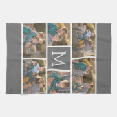 Erstellen Sie Ihre eigene 6-Fotolage - Monogramm w Geschirrtuch (Horizontal)