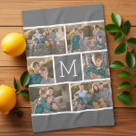 Erstellen Sie Ihre eigene 6-Fotolage - Monogramm w Geschirrtuch<br><div class="desc">Nutzen Sie bis zu sechs quadratische Fotos,  um ein einzigartiges und persönliches Geschenk zu kreieren. Wenn Sie die Bilder anpassen müssen,  klicken Sie auf das Werkzeug anpassen,  um Änderungen vorzunehmen. Foto Credit: Fotografie © Storytree Studios,  Stanford,  CA</div>