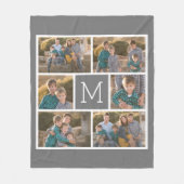 Erstellen Sie Ihre eigene 6 Fotomaterial - Monogra Fleecedecke (Vorderseite)