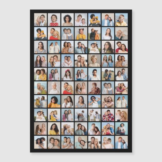 Erstellen Sie Ihre eigene 70 Fotocollage Magnetkar Magnetkarte (Vorderseite)