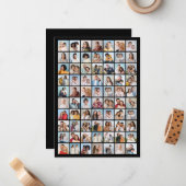 Erstellen Sie Ihre eigene 70 FotoCollage Mitteilungskarte (Vorderseite/Rückseite Beispiel)