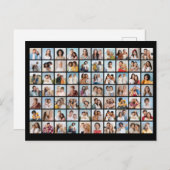 Erstellen Sie Ihre eigene 70 FotoCollage Postkarte (Vorne/Hinten)