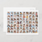 Erstellen Sie Ihre eigene 70 FotoCollage Postkarte (Vorne/Hinten)