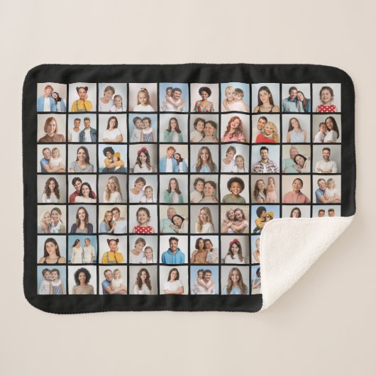 Erstellen Sie Ihre eigene 70 FotoCollage Sherpadecke (Vorderseite (Horizontal))
