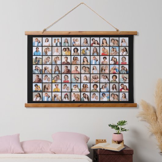 Erstellen Sie Ihre eigene 70 FotoCollage Wandteppich Mit Holzrahmen (Schlafzimmer)