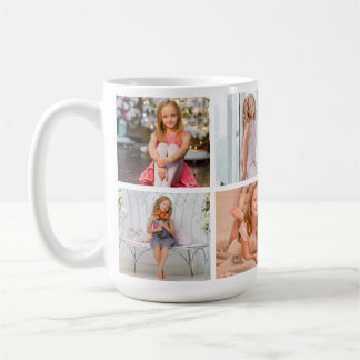 Erstellen Sie Ihre eigene 7 Foto Collage Coffee Ta Kaffeetasse