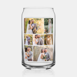 Erstellen Sie Ihre eigene 7-Foto-Hochzeitskollekti Dosenglas