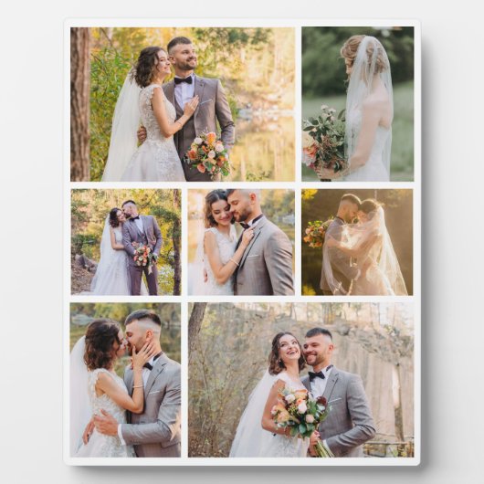 Erstellen Sie Ihre eigene 7-Foto-Hochzeitskollekti Fotoplatte (Vorderseite)